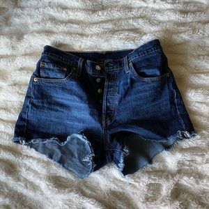 Levi’s Women’s 501 Original Dark Wash Shorts